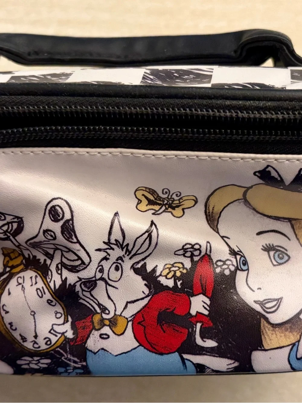 Disney Black Travel Makeup Case with Clear Mirror Window